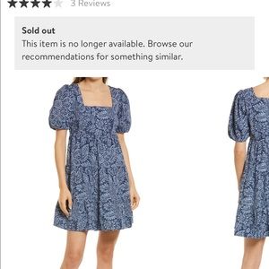 Madewell puff sleeve dress